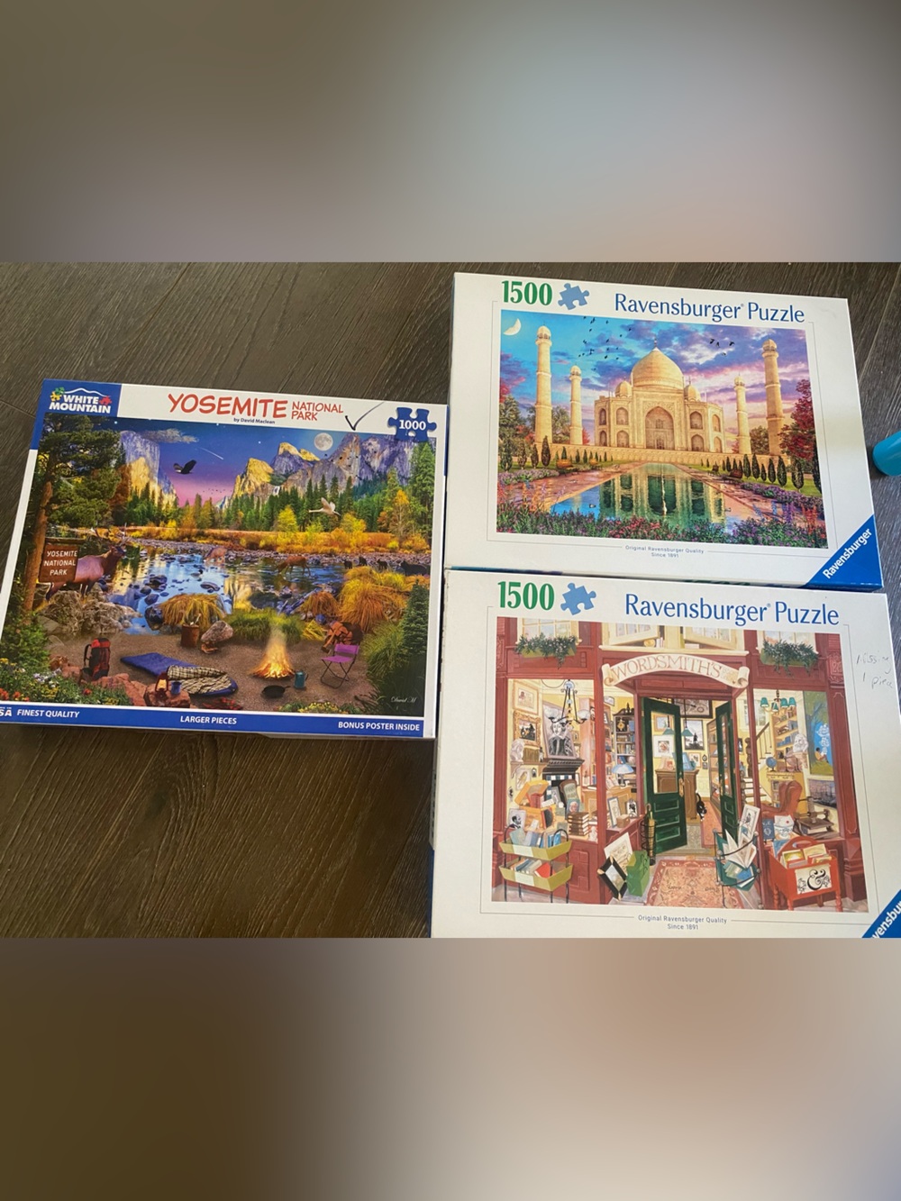 Ravensburger Taj Mahal & Bookshop 1500-Piece Puzzles white mountain 1,000 piece